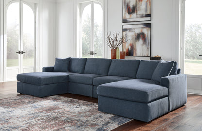 Myers Furniture Outlet - Ashley Furniture - Modmax Sectional - RAF 4-Piece Sectional with Chaise / Ink - 92121S19