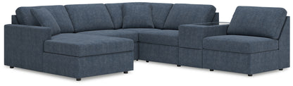 Myers Furniture Outlet - Ashley Furniture - Modmax Sectional - RAF 6-Piece Sectional with Chaise / Ink - 92121S21