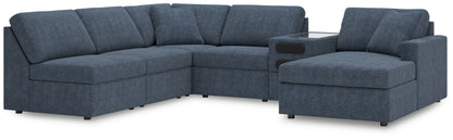 Myers Furniture Outlet - Ashley Furniture - Modmax Sectional - 6-Piece Sectional with Chaise and Audio Console / Ink - 92121S25