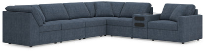 Myers Furniture Outlet - Ashley Furniture - Modmax Sectional - 7-Piece Sectional with Audio Console / Ink - 92121S34