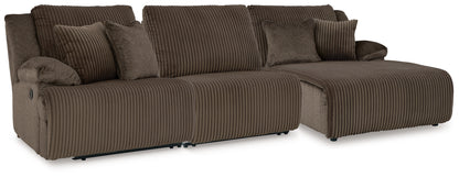 Myers Furniture Outlet - Ashley Furniture - Top Tier Sectional - 3-Piece Sofa Chaise Sectional / Chocolate - 92705S10