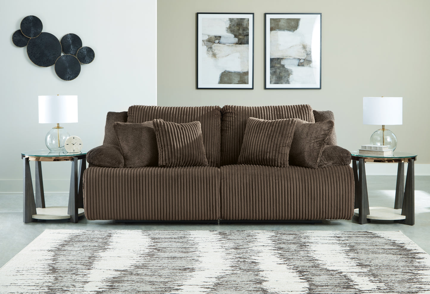 Myers Furniture Outlet - Ashley Furniture - Top Tier Sectional - 2-Piece Sectional Loveseat / Chocolate - 92705S9