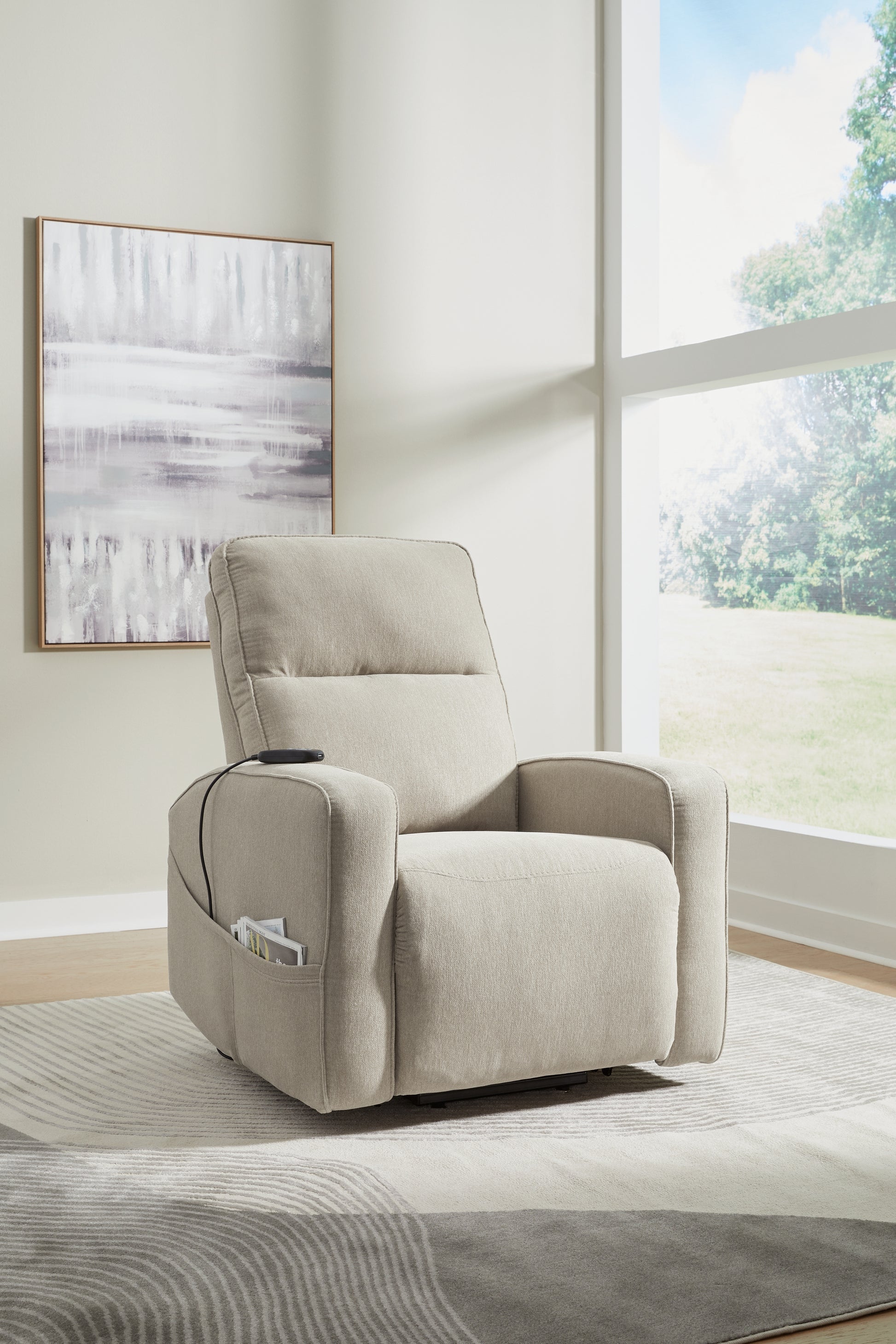 Myers Furniture Outlet - Ashley Furniture - Starganza Living Room - Power Lift Recliner / Smoke - 9370512
