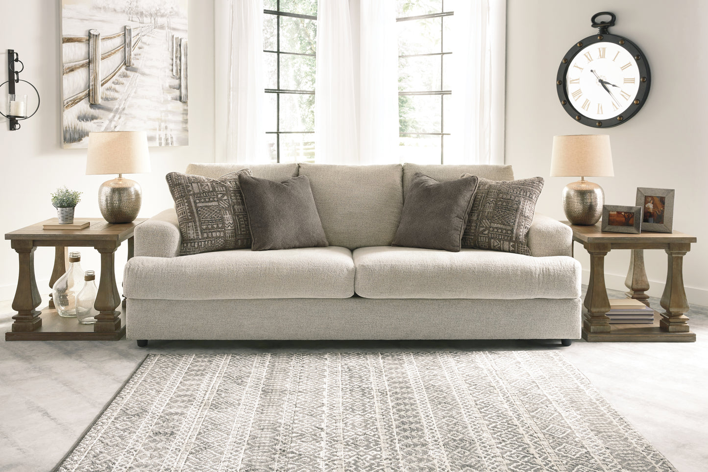 Myers Furniture Outlet - Ashley Furniture - Soletren Living Room - Sofa / Stone - 9510438