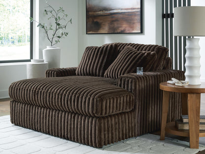 Myers Furniture Outlet - Ashley Furniture - Midnight-Madness Living Room - Oversized Chaise / Chocolate - 9810415