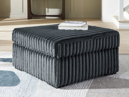 Myers Furniture Outlet - Ashley Furniture - Midnight-Madness Living Room - Oversized Accent Ottoman / Gunmetal - 9810508