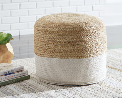 Myers Furniture Outlet - Ashley Furniture - Sweed Valley Pouf - Pouf / Natural/White - A1000420