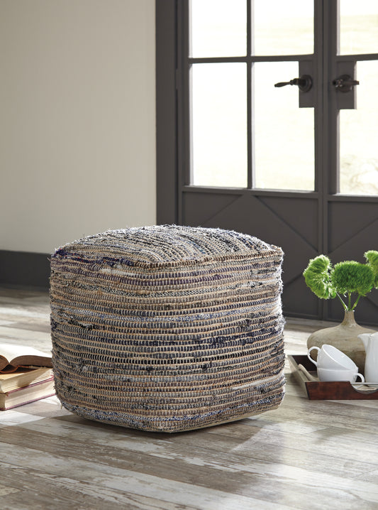 Myers Furniture Outlet - Ashley Furniture - Absalom Pouf - Pouf / Denim - A1000550