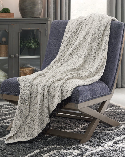 Myers Furniture Outlet - Ashley Furniture - Leonita Throw - Throw / Black/White - A1000769T