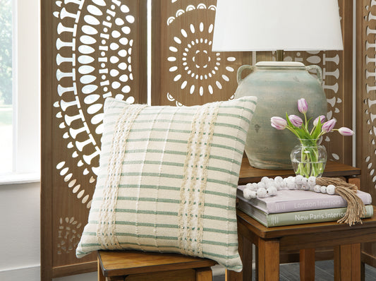 Myers Furniture Outlet - Ashley Furniture - Rowton Pillows - Pillow (4/CS) / White/Green - A1001072