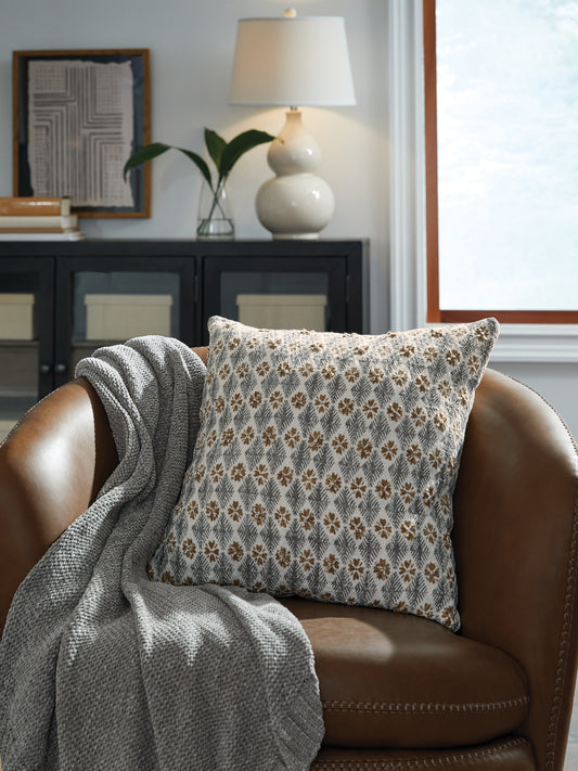Myers Furniture Outlet - Ashley Furniture - Dainwick Pillows - Pillow (4/CS) / White/Gray/Brown - A1001102