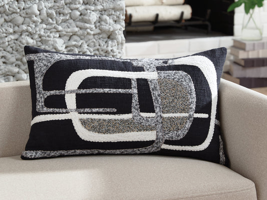 Myers Furniture Outlet - Ashley Furniture - Gavrileigh Pillows - Pillow (4/CS) / Black/Gray/Ivory - A1001113