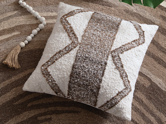 Myers Furniture Outlet - Ashley Furniture - Brettwood Pillows - Pillow (4/CS) / Ivory/Brown - A1001125