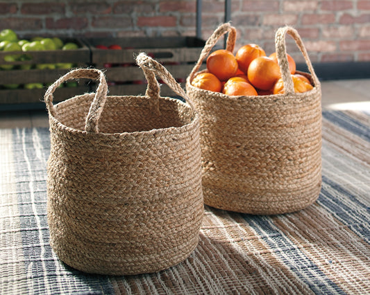 Myers Furniture Outlet - Ashley Furniture - Brayton Basket - Basket Set (Set of 2) / Natural - A2000094