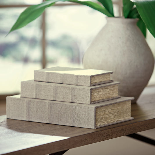 Myers Furniture Outlet - Ashley Furniture - Jolina Box (Set of 3) - Box Set (3/CN) / Linen - A2000486