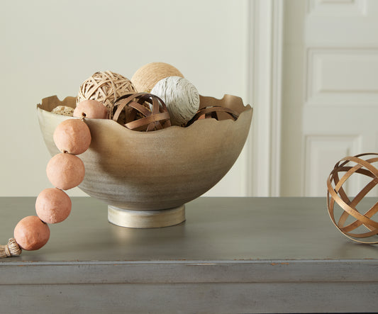 Myers Furniture Outlet - Ashley Furniture - Maura Bowl - Bowl / Antique Gold Finish - A2000594