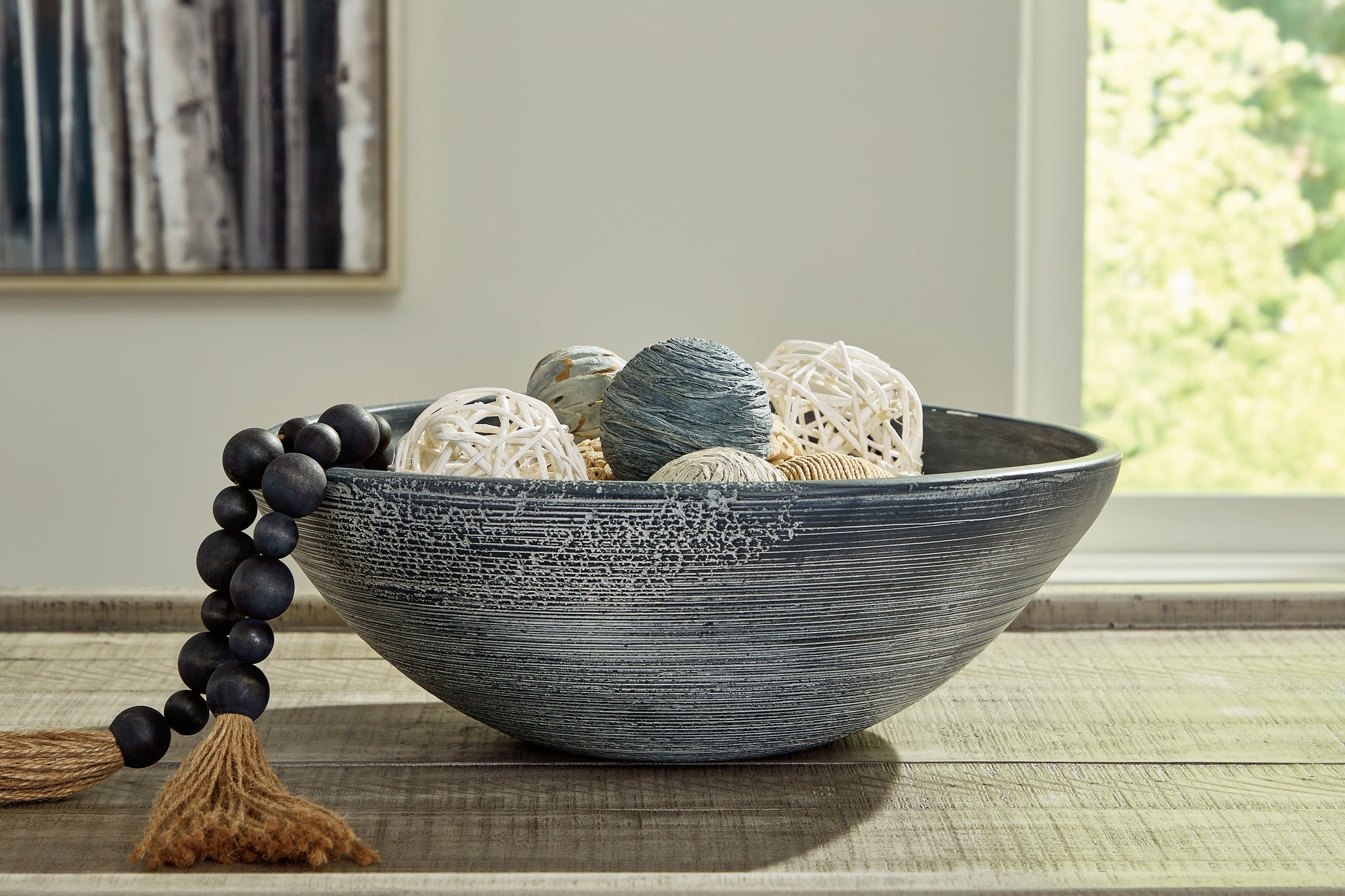 Myers Furniture Outlet - Ashley Furniture - Meadie Bowl - Bowl / Distressed White - A2000789