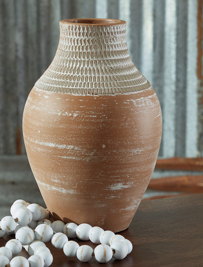 Myers Furniture Outlet - Ashley Furniture - Reclove Vase - Vase / Distressed White - A2000642