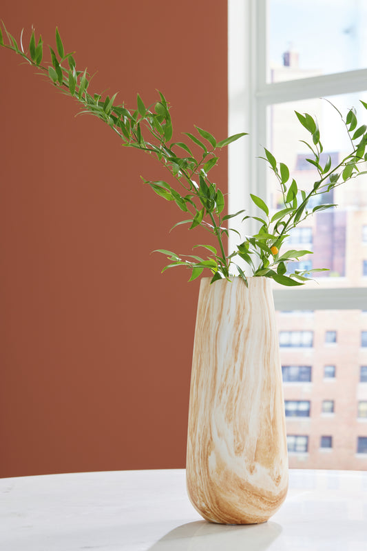 Myers Furniture Outlet - Ashley Furniture - Cammen Vase - Vase / Tan/White - A2000647