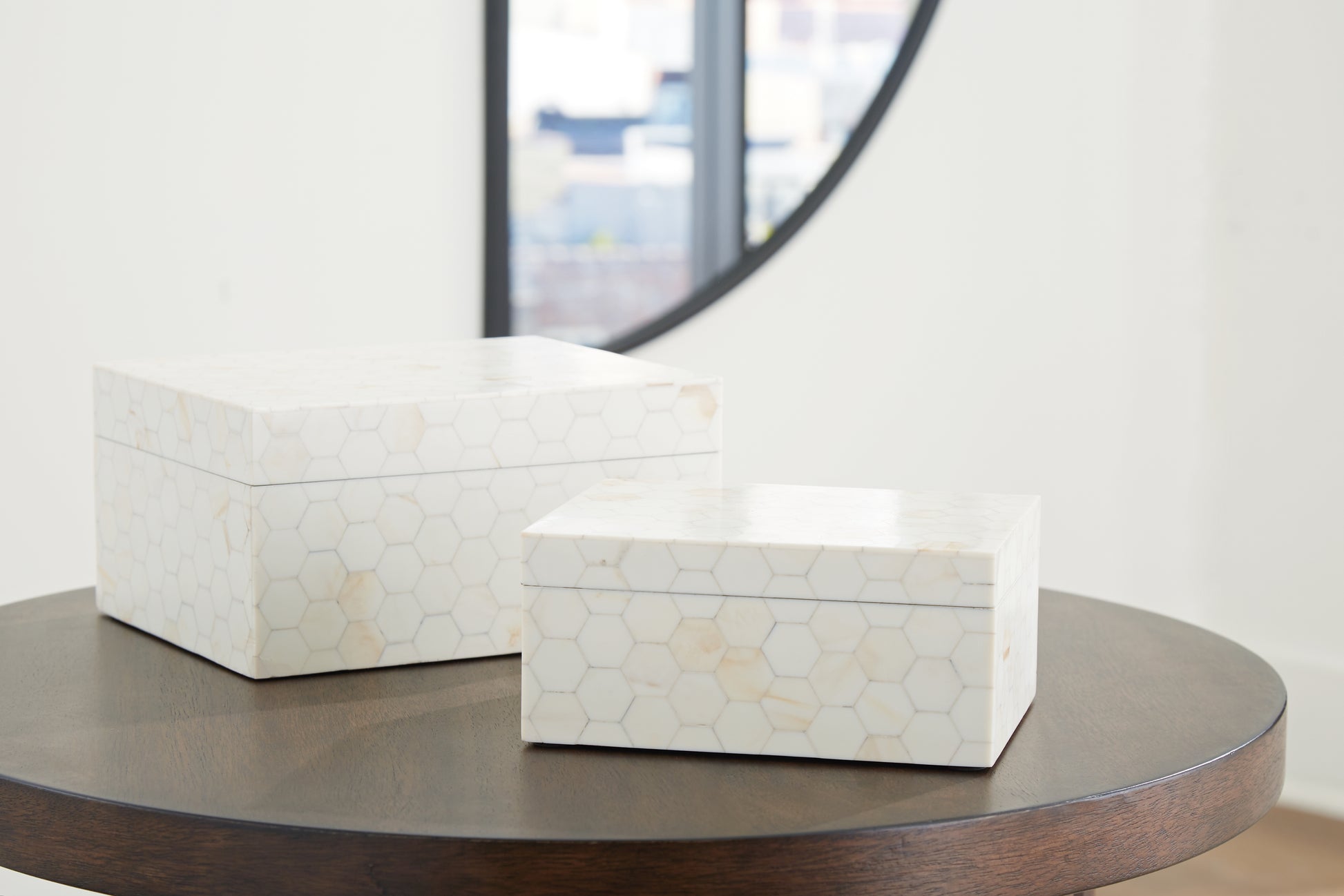 Myers Furniture Outlet - Ashley Furniture - Aldenburg Box (Set of 2) - Box Set (Set of 2) / Cream - A2000690