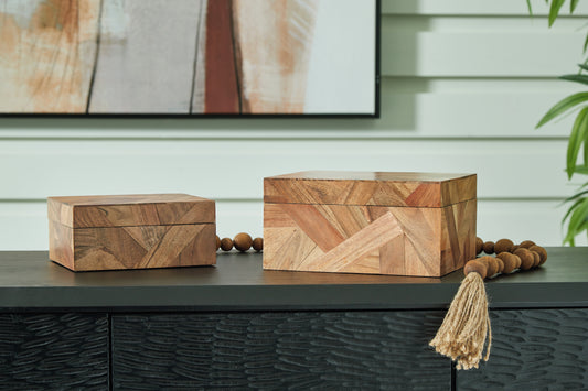 Myers Furniture Outlet - Ashley Furniture - Antford Box (Set of 2) - Box Set (Set of 2) / Brown - A2000691