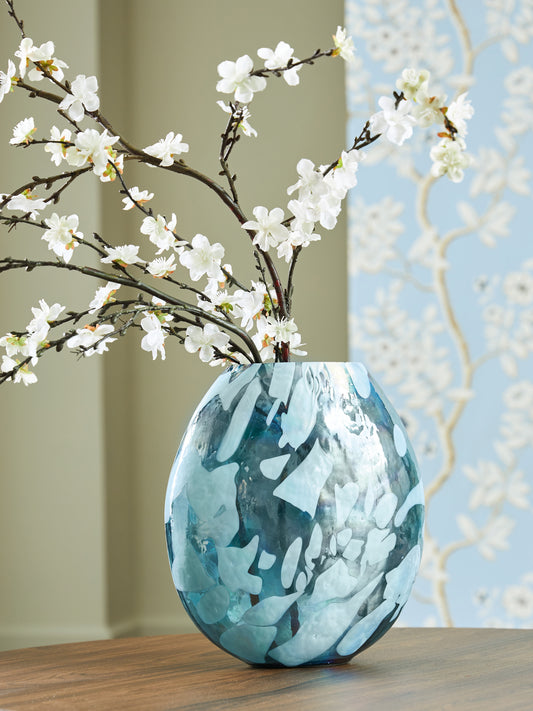 Myers Furniture Outlet - Ashley Furniture - Cartshaw Vase - Vase / Iridescent Teal - A2000739