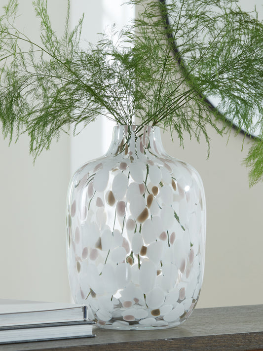 Myers Furniture Outlet - Ashley Furniture - Keelton Vase - Vase / White/Taupe/Pink - A2000760