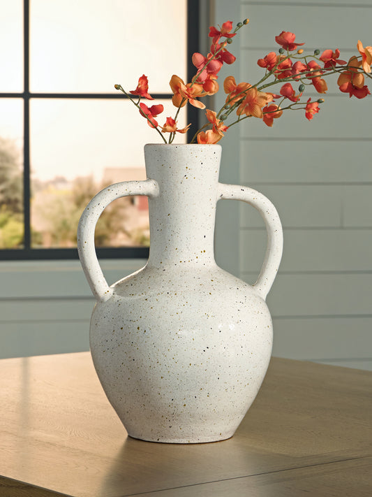 Myers Furniture Outlet - Ashley Furniture - Dallinworth Vase - Vase / White/Black - A2000832
