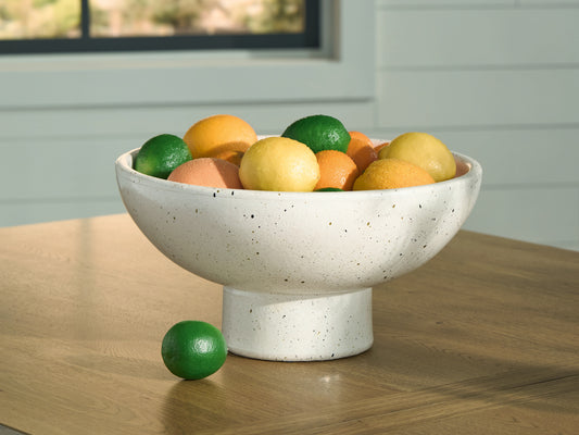 Myers Furniture Outlet - Ashley Furniture - Dallinworth Bowl - Bowl / White/Black - A2000833