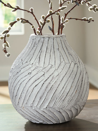 Myers Furniture Outlet - Ashley Furniture - Shelvie Vase - Vase / Distressed White - A2000848