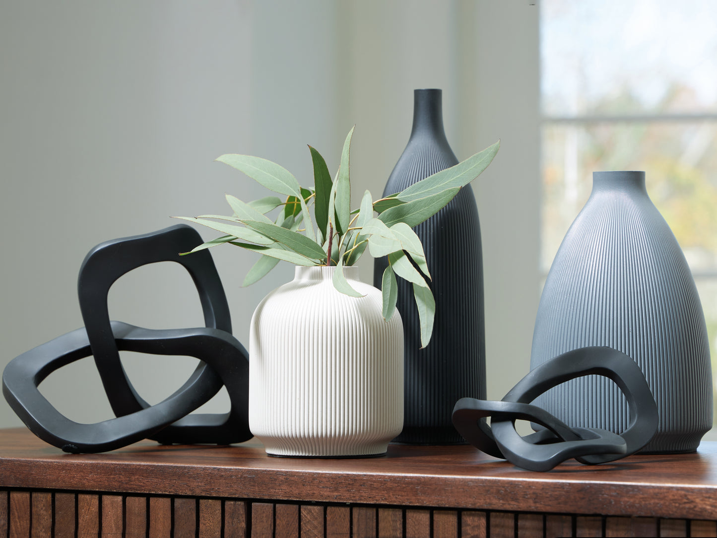 Myers Furniture Outlet - Ashley Furniture - Leithick Accessory Set (Set of 5) - Accessory Set (5/CN) / Black/Tan/Gray - A2C00211