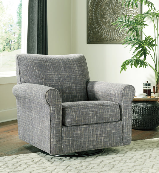 Myers Furniture Outlet - Ashley Furniture - Renley Accent Chair - Swivel Glider Accent Chair / Ash - A3000002