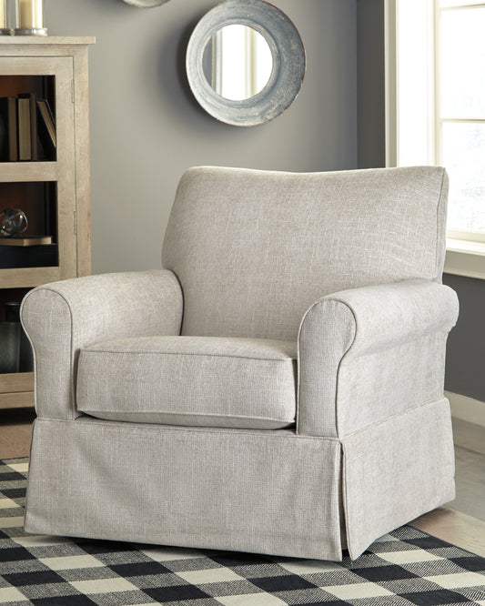 Myers Furniture Outlet - Ashley Furniture - Searcy Accent Chair - Swivel Glider Accent Chair / Quartz - A3000006
