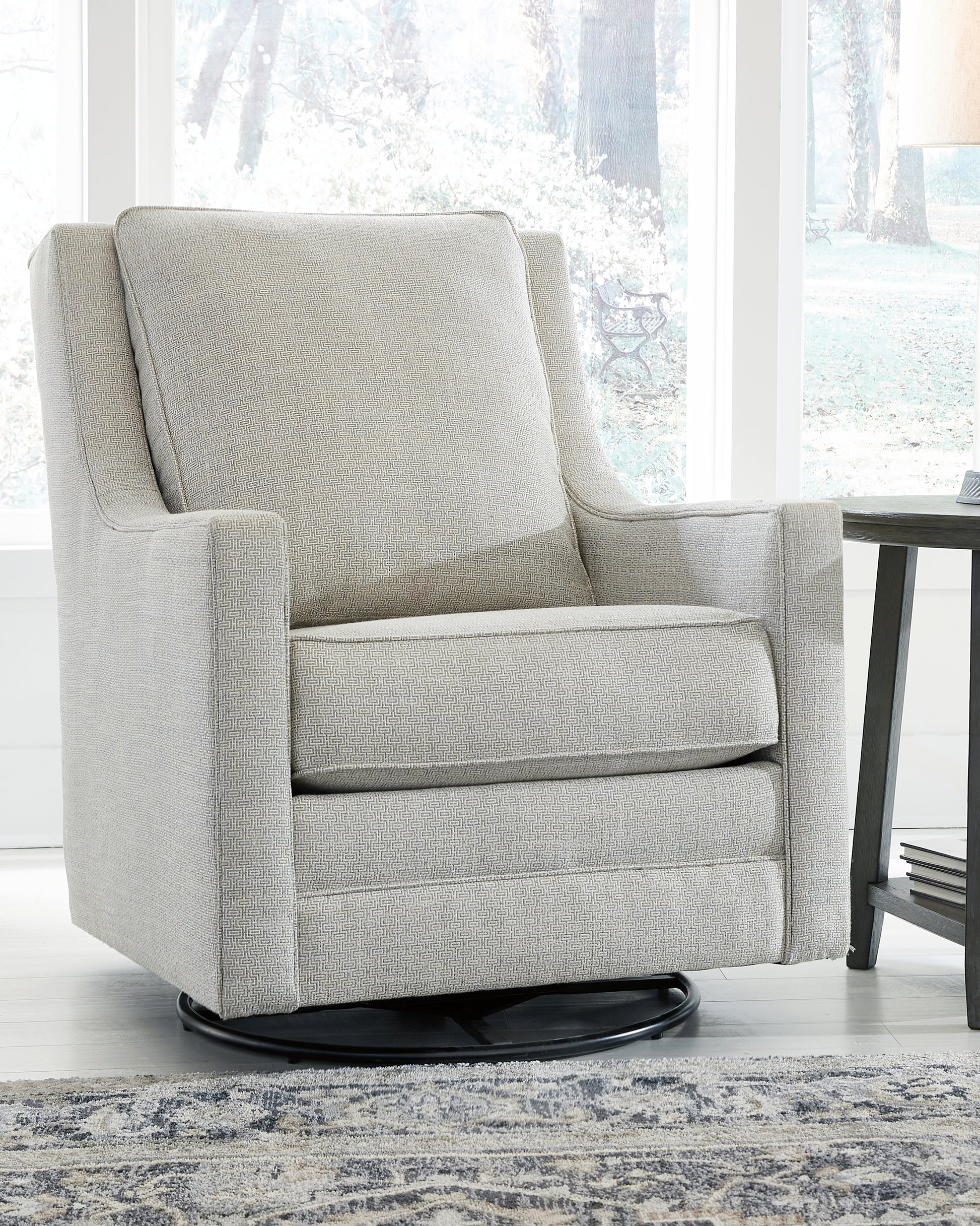 Myers Furniture Outlet - Ashley Furniture - Kambria Swivel Glider Accent Chair - Swivel Glider Accent Chair / Frost - A3000206