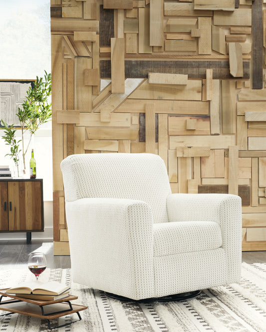 Myers Furniture Outlet - Ashley Furniture - Herstow Swivel Glider Accent Chair - Swivel Glider Accent Chair / Ivory - A3000365