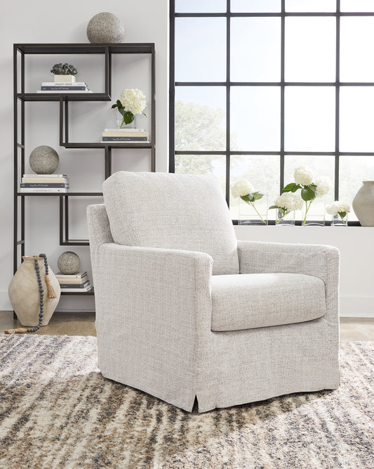 Myers Furniture Outlet - Ashley Furniture - Nenana Next-Gen Nuvella Swivel Glider Accent Chair - Swivel Glider Accent Chair / Denim - A3000646