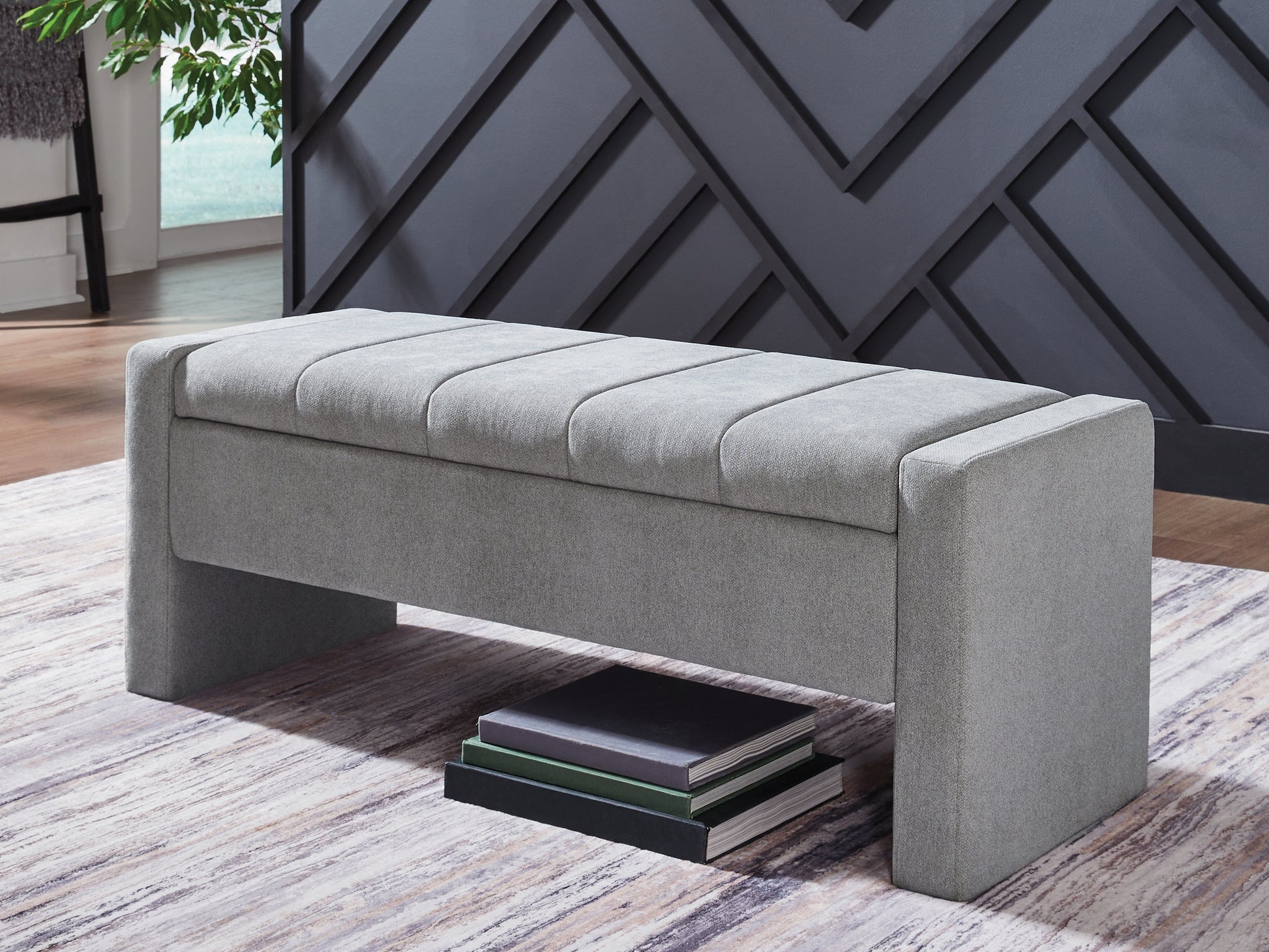 Myers Furniture Outlet - Ashley Furniture - Akselman Storage Bench - Storage Bench / Gray / 50"W x 19"D x 19"H - A3000744