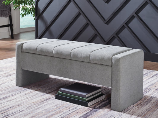 Myers Furniture Outlet - Ashley Furniture - Akselman Storage Bench - Storage Bench / Gray / 50"W x 19"D x 19"H - A3000744