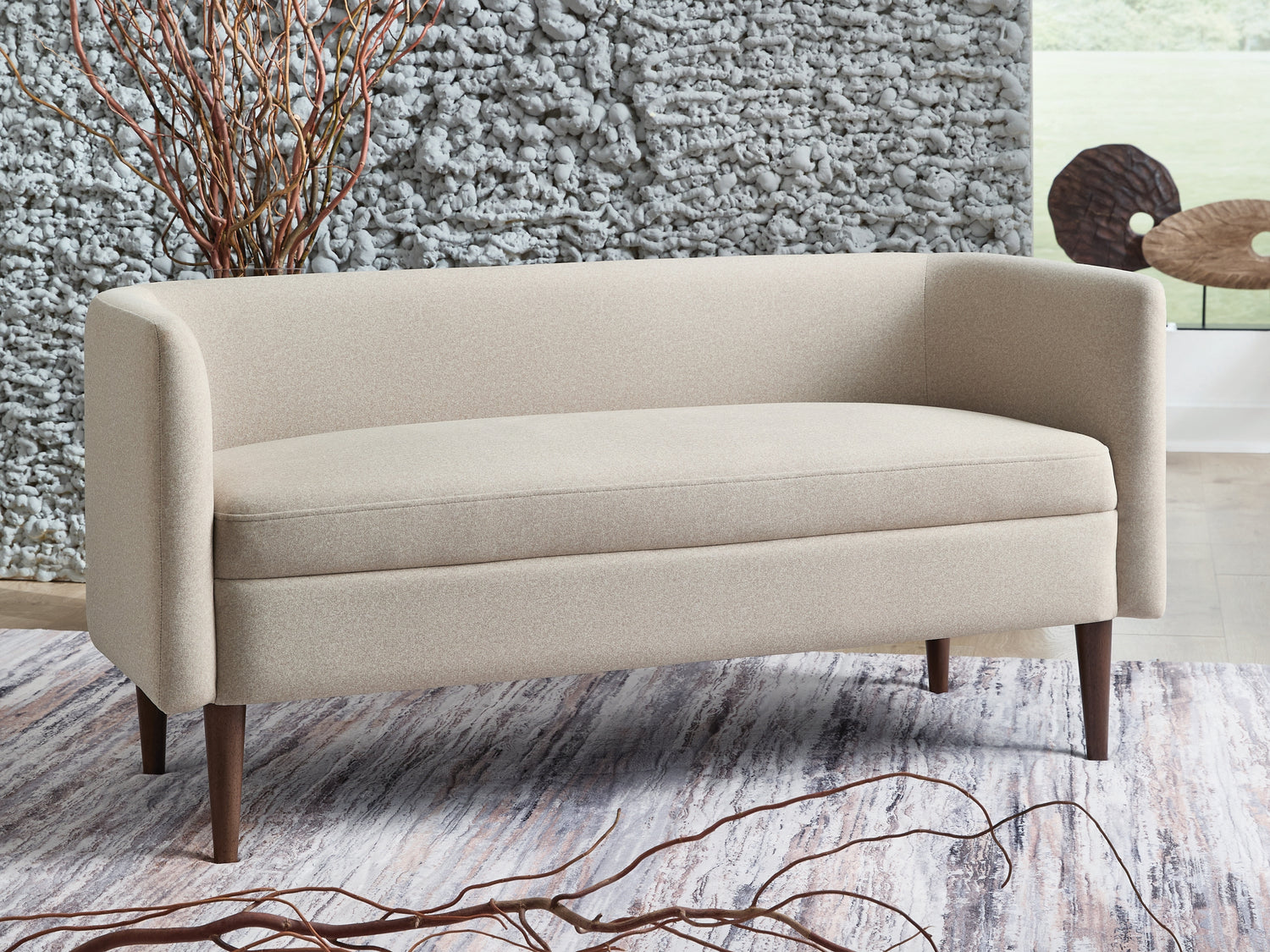 Myers Furniture Outlet - Ashley Furniture - Wainner Accent Bench - Accent Bench / Beige / 53"W x 22"D x 25"H - A3000756