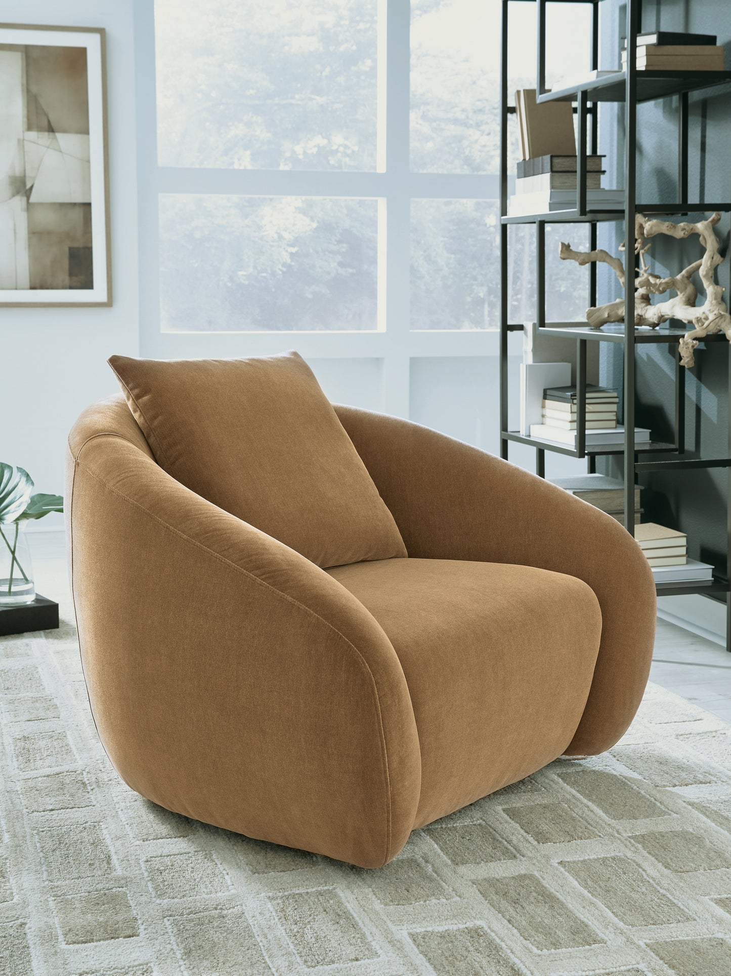 Myers Furniture Outlet - Ashley Furniture - Yahya Swivel Accent Chair - Swivel Accent Chair / Camel - A3000781