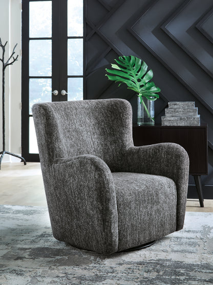 Myers Furniture Outlet - Ashley Furniture - Rowenburg Swivel Glider Accent Chair - Swivel Glider Accent Chair / Heather Charcoal - A3000796