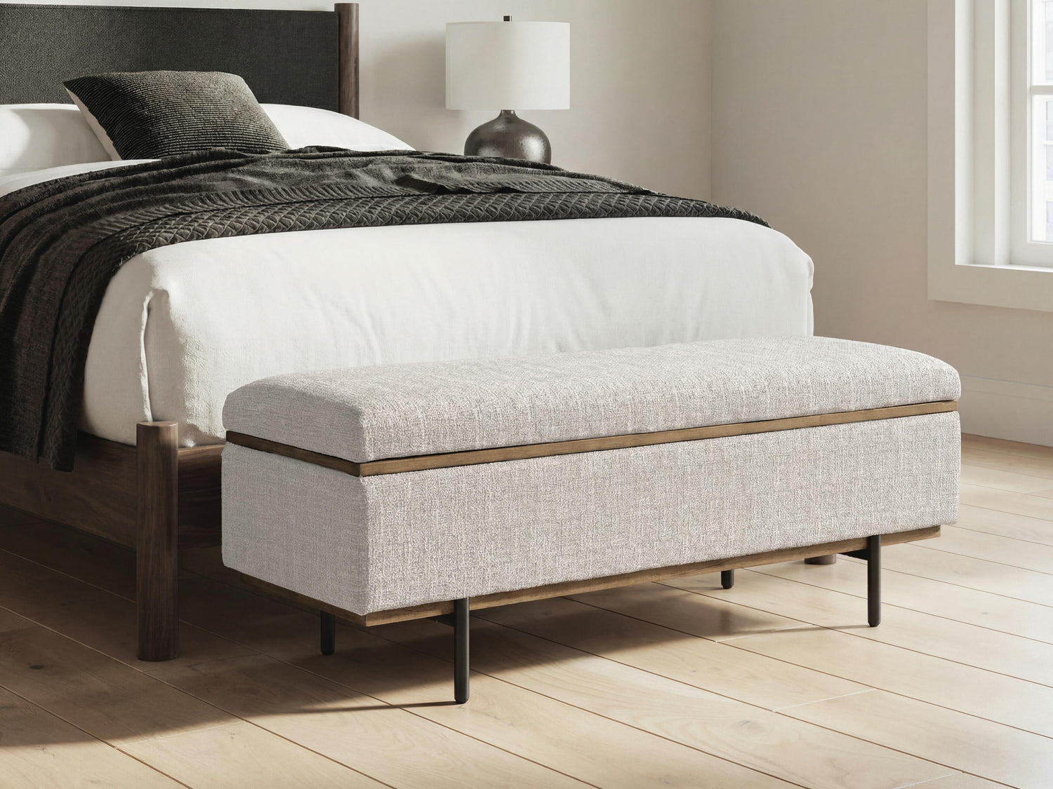 Myers Furniture Outlet - Ashley Furniture - Dettaford Next-Gen Nuvella Storage Bench - Storage Bench - A3000848