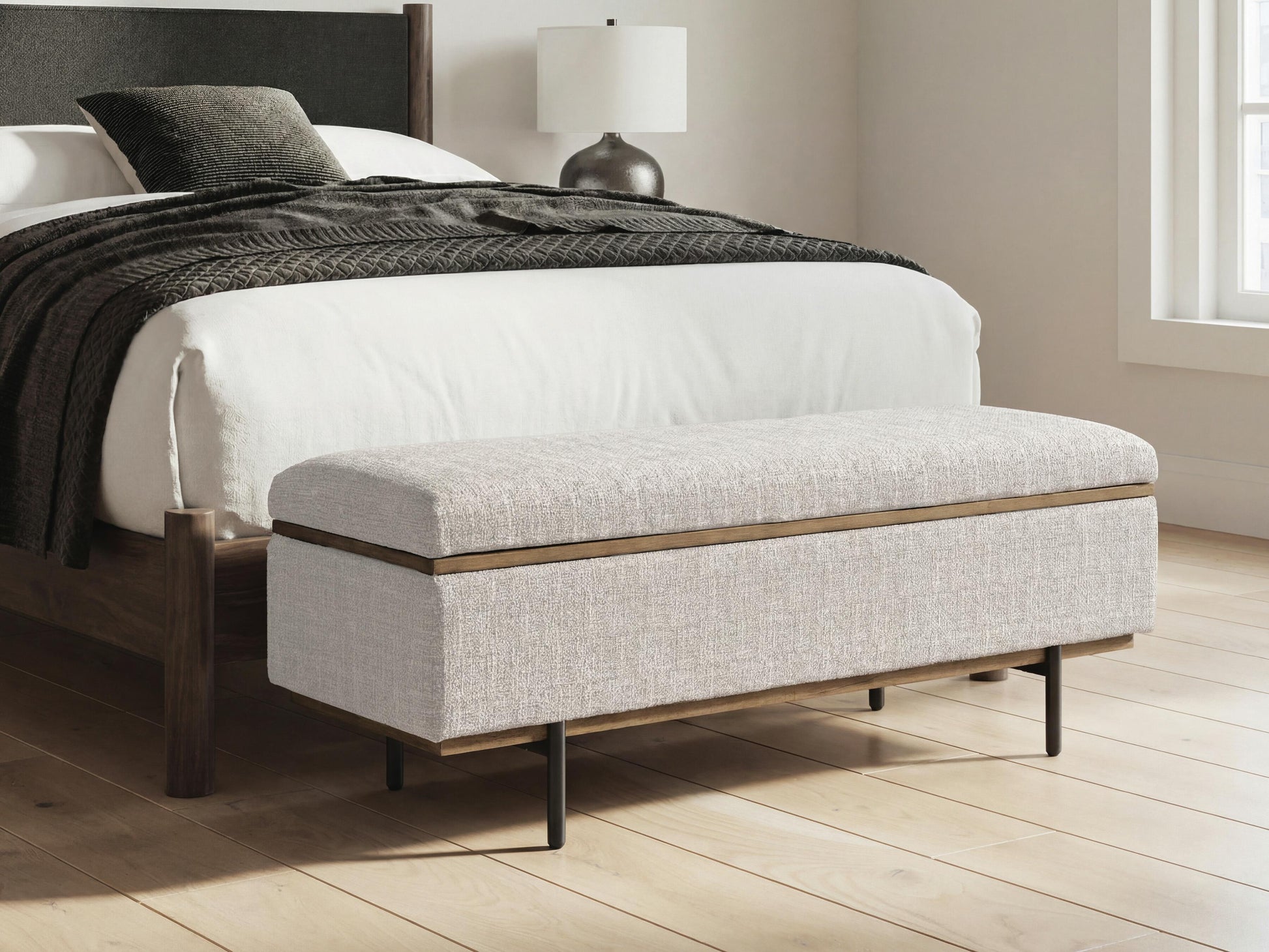 Myers Furniture Outlet - Ashley Furniture - Dettaford Next-Gen Nuvella Storage Bench - Storage Bench - A3000848