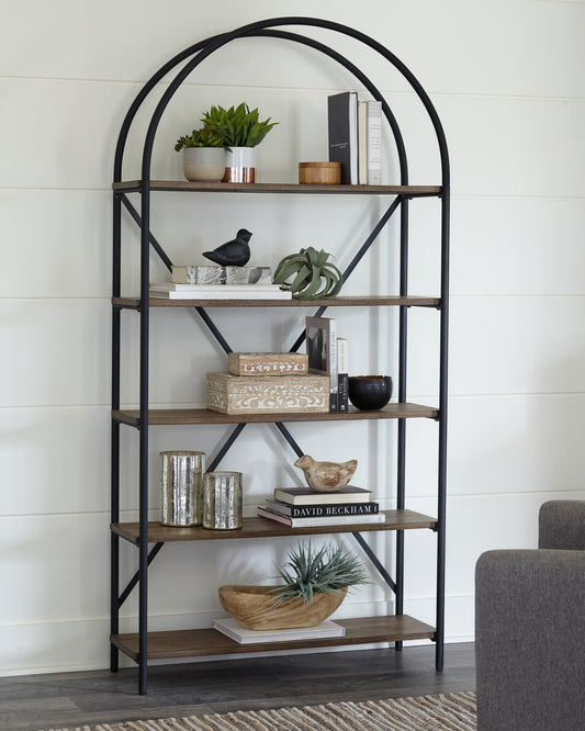 Myers Furniture Outlet - Ashley Furniture - Galtbury Bookcase - Bookcase / Brown/Black - A4000325