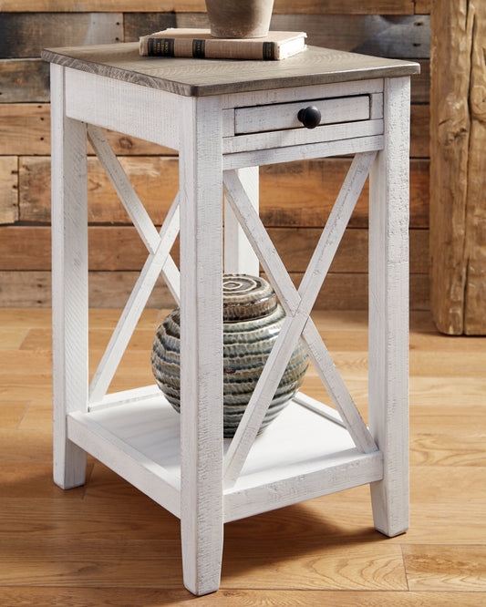 Myers Furniture Outlet - Ashley Furniture - Adalane Accent Table - Accent Table / White/Gray - A4000374