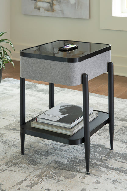 Myers Furniture Outlet - Ashley Furniture - Jorvalee Accent Table with Speaker - Accent Table with Speaker / Gray/Black - A4000550