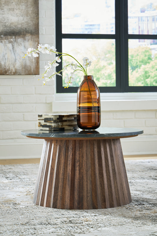 Myers Furniture Outlet - Ashley Furniture - Ceilby Accent Coffee Table - Accent Cocktail Table / Black/Brown - A4000601