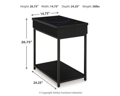 Gemmet Accent Table with Speaker