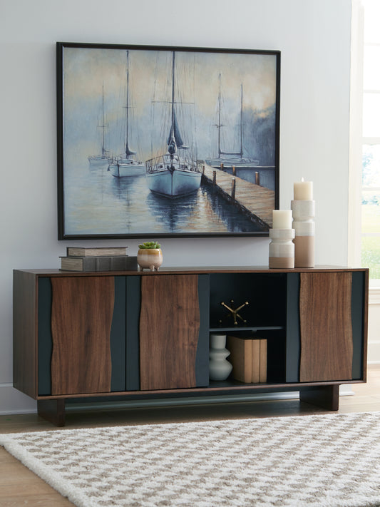 Myers Furniture Outlet - Ashley Furniture - Welby Accent Cabinet - Accent Cabinet / Brown/Charcoal - A4000679