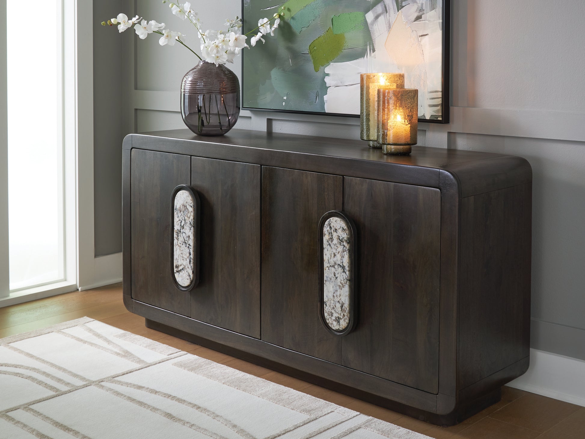 Myers Furniture Outlet - Ashley Furniture - Elliston Accent Cabinet - Accent Cabinet / Espresso Brown - A4000683